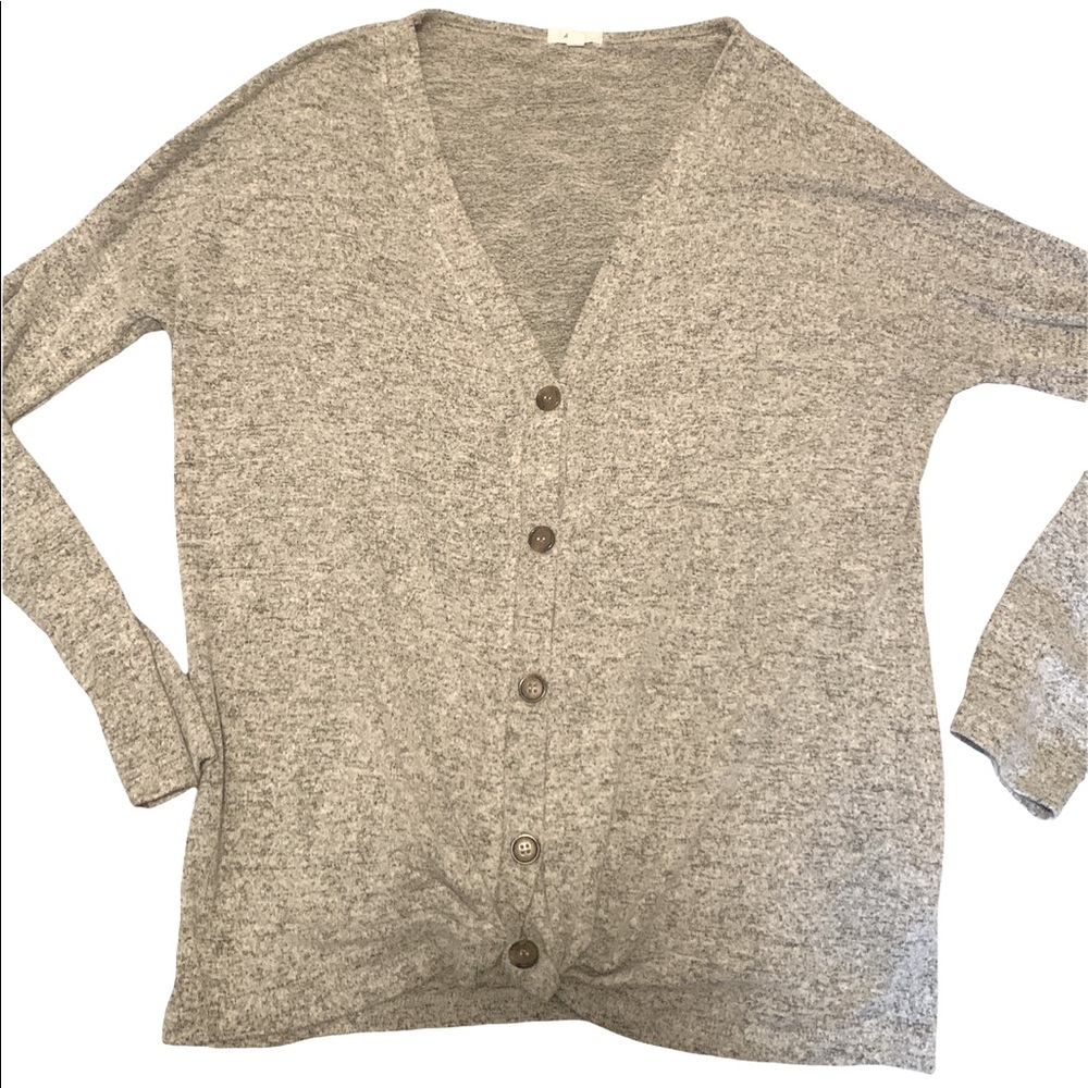 Grey button down sweater - Picture 3 of 6